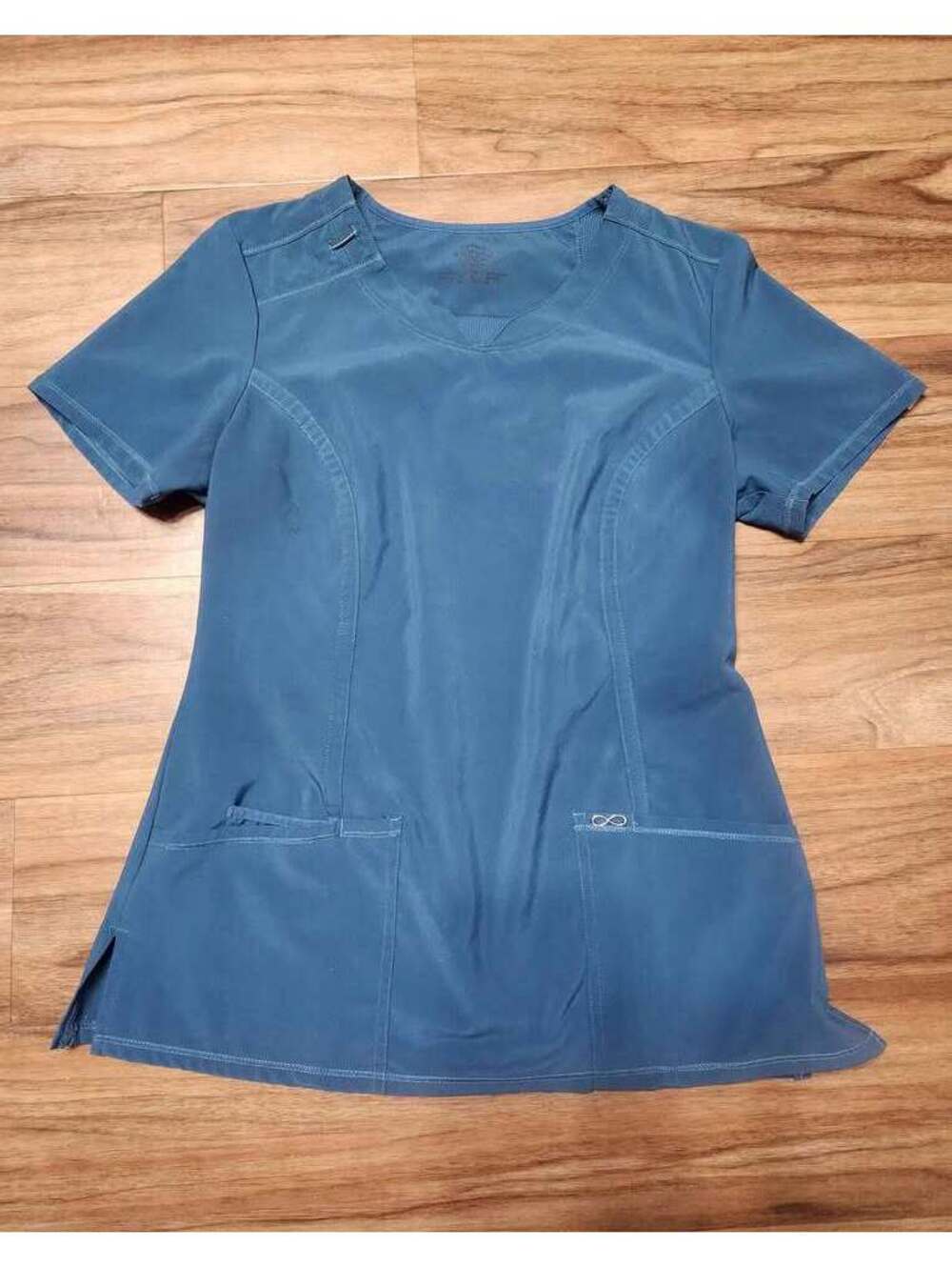 Cherokee Infinity Scrub Top Caribbean Blue Size Small